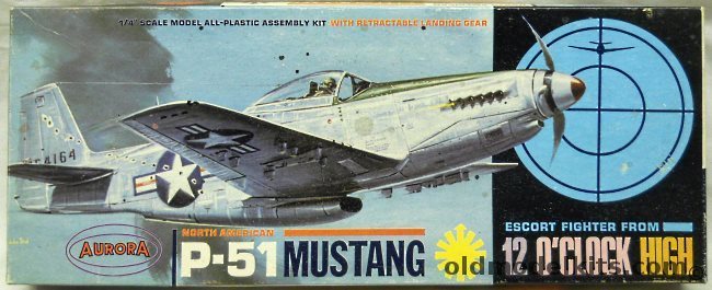 Aurora 1/48 12 O'Clock High P-51 Mustang, 345-98 plastic model kit